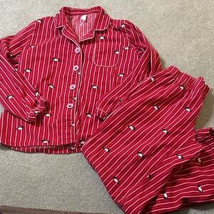 GAP Red Striped Women's Pajama Set